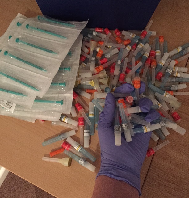 Don't Throw Away Unused Needles Give Them to the Intercare Charity!