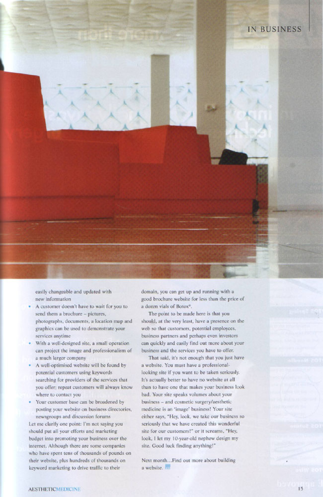 Aesthetic Medicine July & August 2006