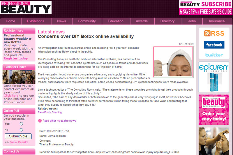 Concerns over DIY Botox online availability