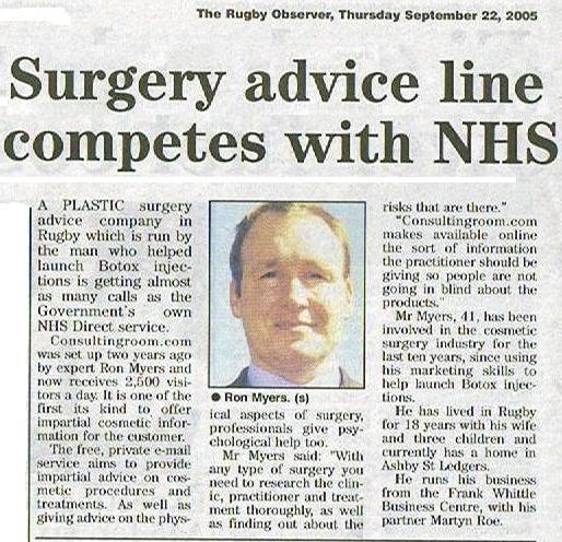 Rugby Observer - Surgery Advice Line Competes With NHS