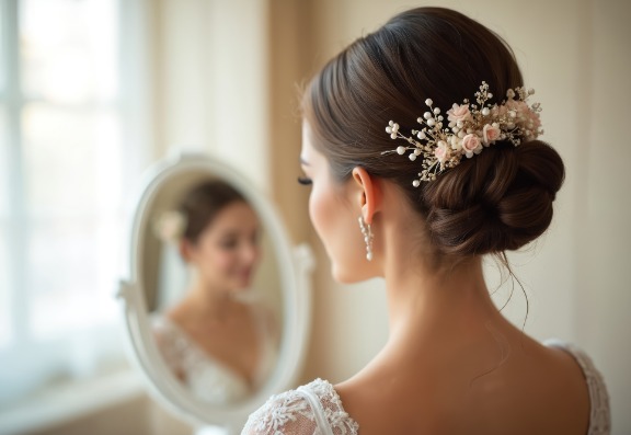 Wedding day beauty preparations for brides On their wedding day