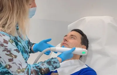 Dr Tonks with a patient