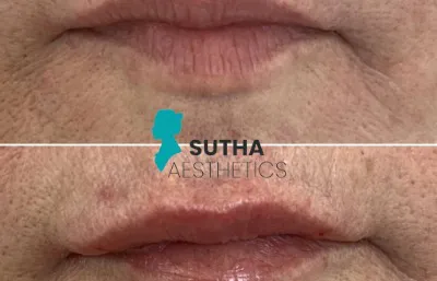 Before and after Lip filler treatment