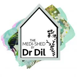 The Medi-Shed By Dr Dil Logo