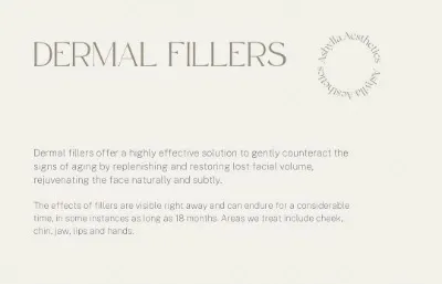 Dermal filler treatment information