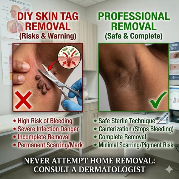 Why Home Skin Tag Removal Is Discouraged