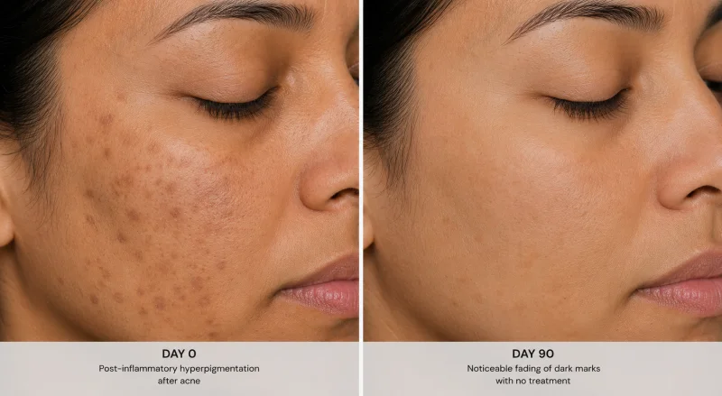 Before and after skin transformation