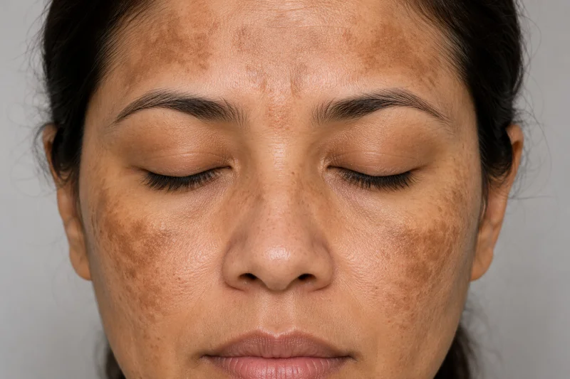 Hyperpigmentation on female face