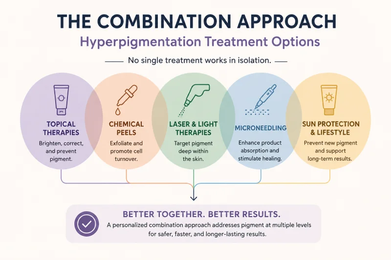 Combination approach to hyperpigmentation treatment