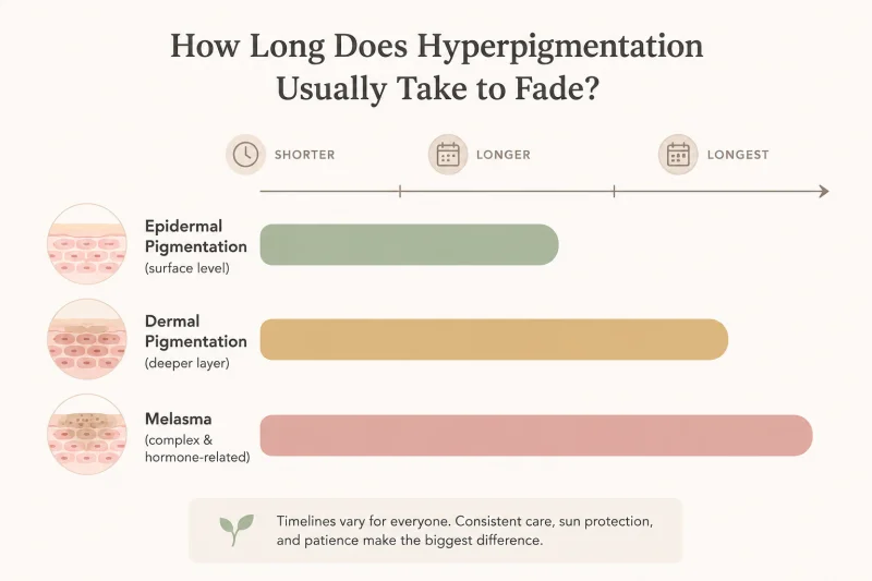 How long does hyperpigmentation take to fade?