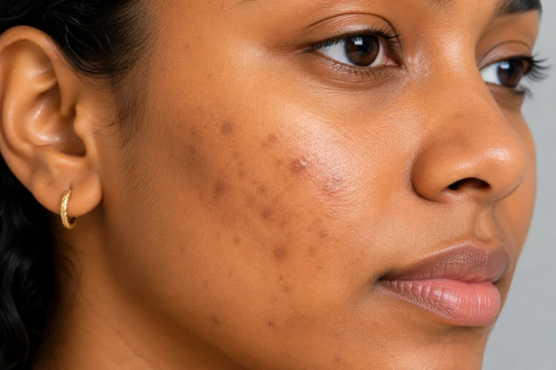 Natural skin close-up with texture details