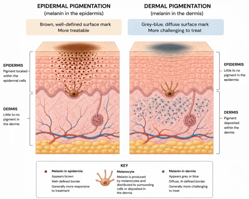 Skin pigmentation comparison chart