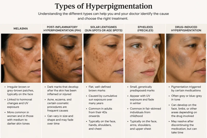 Types of hyperpigmentation-
