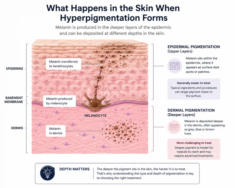 Understanding hyperpigmentation in skin layers