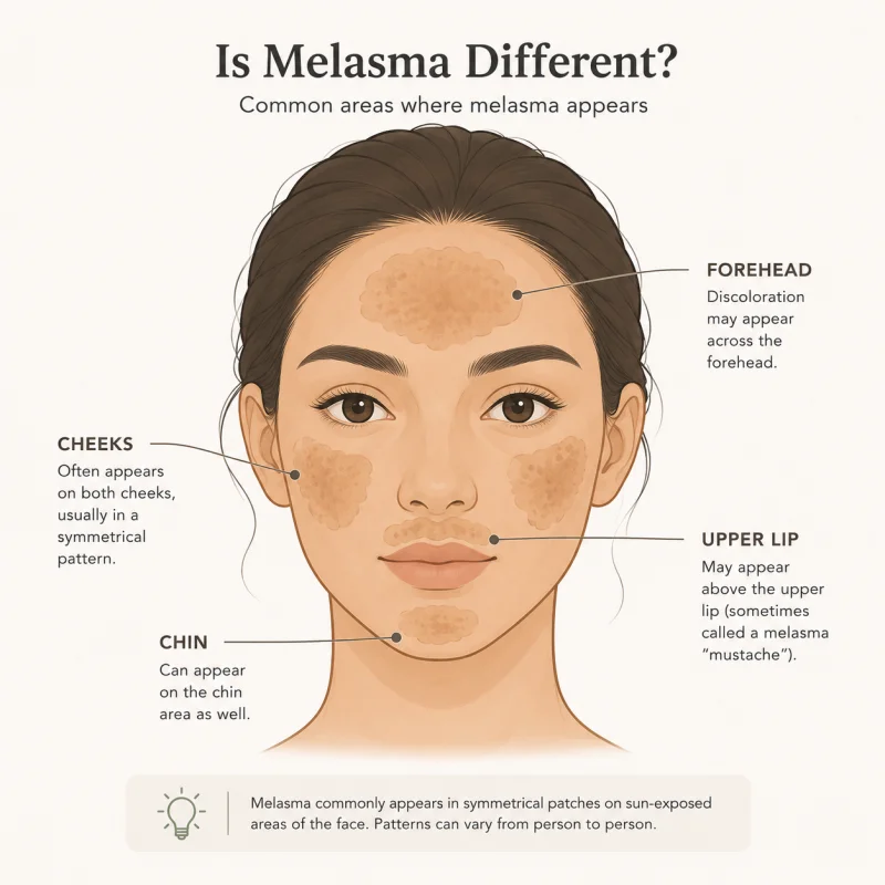 Understanding melasma and its common areas
