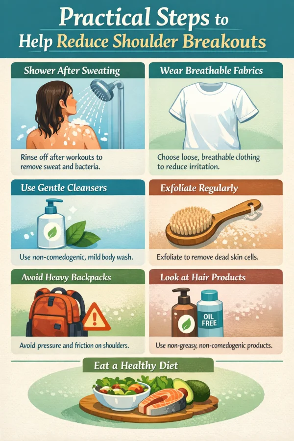 Practical Steps That May Help Reduce Shoulder Breakouts