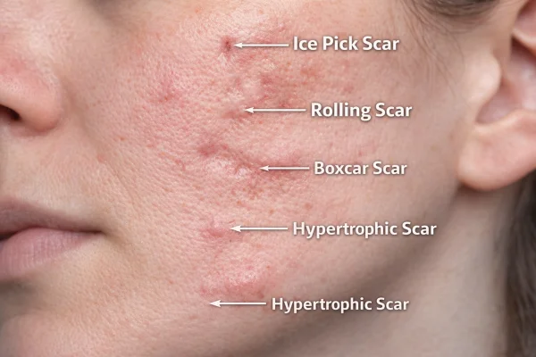 Types of acne scars explained
