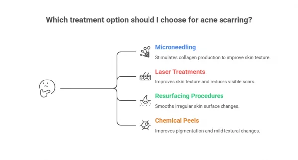 Which treatment option should I choose for acne scarring?