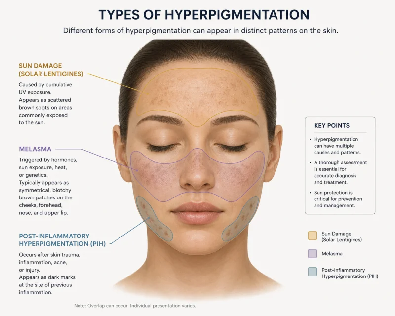 Types of hyperpigmentation diagram