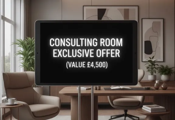 CONSULTING ROOM EXCLUSIVE OFFER (VALUE £4,500) CONSULTING ROOM EXCLUSIVE OFFER (VALUE £4,500)