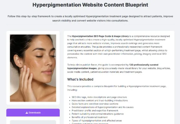 Hyperpigmentation Website Content Blueprint Hyperpigmentation Website Content Blueprint