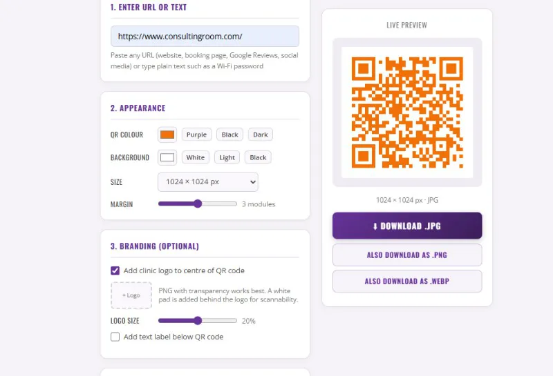 New Member Tool: QR Code Generator, Create Branded QR Codes for Your Clinic in Seconds