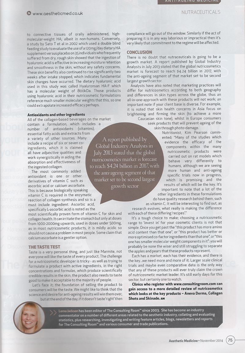 Aesthetic Medicine magazine page 75