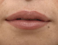 Full lip tint on a female
