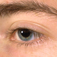 Eyelash on male before semi permanent make-up